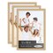 Pack of 3 Natural Picture Frames | Solid Wood | UV-Resistant Acrylic | Easy Gallery Wall Setup